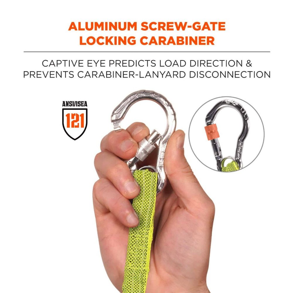 2 x Ergodyne Squids 3100 Tool Lanyard bundle w/ Single Carabiner - 10lbs - NEW - Picture 6 of 8